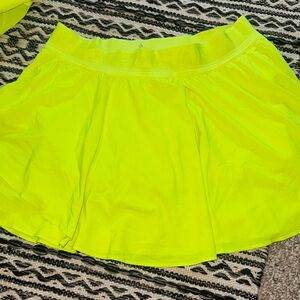 Lululemon Athletica Yellow Pleated Golf Skort